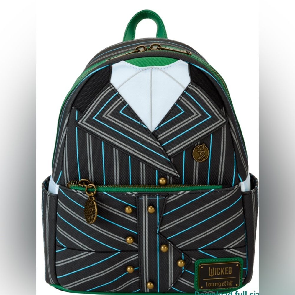 Loungefly Wicked Elphaba Shiz University Uniform Cosplay Park Backpack NWT​